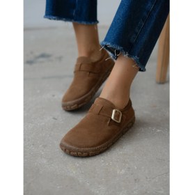 Resim Hiva Camel Hakiki Süet Kadın MAKOSEN 