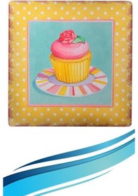 Resim Büro Ev Mutfağı İçin 40x40cm Cup Cake Muffin Motifli Duvar Panosu 