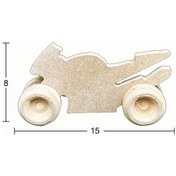 Resim Ahşap Oyuncak Motorsiklet 15x8cm Oy101 