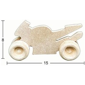 Resim Ahşap Oyuncak Motorsiklet 15x8cm Oy101 