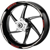 Resim Deeb Cbr250 Jant Şeridi Reflektif Beyaz Kırmızı Model S 