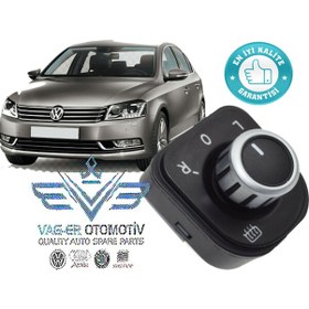 Resim Passat B7 2011-2014 Dikiz Ayna Ayar Kumanda Dügmesi 5K0959565B 548564527 