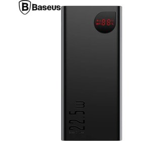 Resim Baseus Adaman 22.5W Hızlı Şarj 10000mAh Power Bank Metal Kasa Digital Dijital Gösterge 
