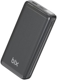 Resim Bix BXPB204 20000MAH Usb-A 22.5W ve Type-C Pd 20W Çift Çıkışlı LED Ekranlı Powerbank Siyah 