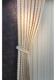 Resim As Perde Püsküllü Fon Perde Çok Renkli 