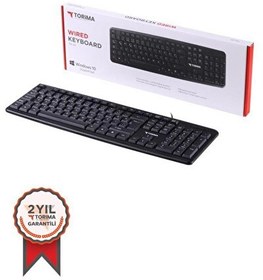 Resim Torima TK-01 Kablolu Standart Siyah Q Klavye 