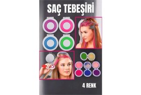Resim Pileli Store Hsnet 4 Renk Geçici Saç Tebeşir Seti 
