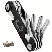 Resim Topnotch Siyah 8'li Çok Amaçlı Paslanmaz Çelik Anahtar Organizer Ve Şişe Açacağı Siyah 