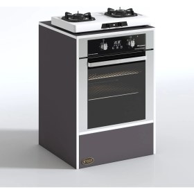 Resim Kenzlife ankastre modülü kabini neon gri fırın ocak dolabı sabit tabla 