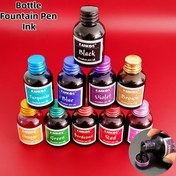 Resim 2 adet x 10 renk Seçenekli Kalemiye Kalem Mürekkebi--30ml x 2, Plastik Şişe, Kalemi Uygulama Mürekkebi Seti için Stilüs ve Kuşgözü Kalem, Kırmızı Cam Daldırma Kalemi ve Cam Kalem--Ofis ve Okul Malzemeleri 