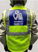 Resim Motosiklet Yüksek Görünümlü Reflektörlü Cepli Fermuarlı Reflektik Motorcu Yelek Yeni Yasaya Uygun MTRRFLT02 S 