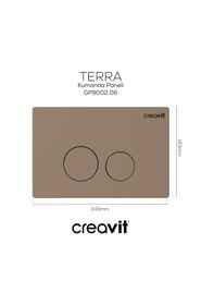 Resim Creavit Terra Mat Cappucino Boyalı Kumanda Paneli GP9002.06 Kahverengi 