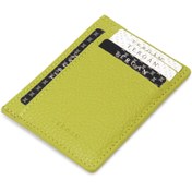 Resim Yeşil Deri Unisex Kredi Kartlık - S1KK00001676-T7A 