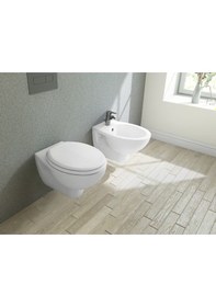 Resim Turkuaz Seramik Cerastyle Lila Asma Klozet + Yavaş Kapak 