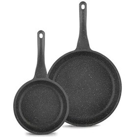 Resim Eda Focus 20 CM+28 CM Döküm Granit 2'li Tava Seti 