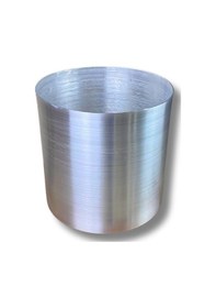 Resim Cihan Çiçekçilik Galvaniz Saksı 12x12 Paslanmaz Metalik Çelik 