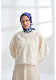 Resim Armanda Premıum Collectıon Rosemary Desen Twıll İpek Eşarp - 4319-159 Saks 