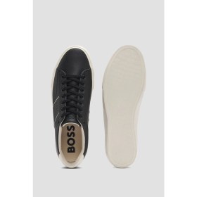Resim Boss Erkek Marka Logolu Rahat Taban Günlük Siyah-Beyaz Sneaker 50522833-002 