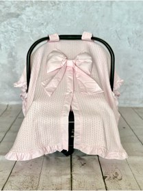 Resim Fırfırlı Tek Örtü Bebek Puset Örtüsü Puset Ana Kucağı Örtüsü 