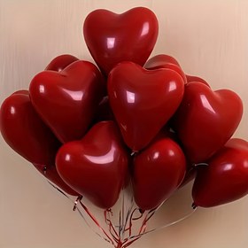 Resim 20 adet Kırmızı Kalp Şekilli Balon, 25.4cm Lateks Emülsiyon, Düğünler, Sevgililer Günü, Doğum Günleri ve Daha Fazlası İçin Tekrar Kullanılabilir, Kapalı Kutlamalar İçin Mükemmel, Prenses Temalı Parti Dekoru, Elektrik Gerektirmez 