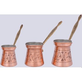 Resim İşlemeli Klasik Cezve No:2 Kırmızı 