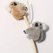 Resim Kadınlar ve günlük kullanım için sevimli peluş çizgi film hayvan koala şeklinde saç tokaları, kaymayan sevimli saç tokaları, 2 adet 