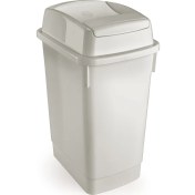 Resim Melkan Home Banyo Çöp Kovası 27 Litre Çift Taraf Itme Kapaklı Çöp Kovası Atık Kutusu Cafe Otel Çöp Kovası 