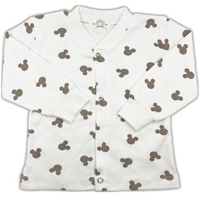 Resim Sema Baby Mickey Mouse Bebek Pijama Takımı - Ekru 0-3 Ay 