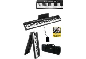 Resim Hepta Collection PLX-80BK Taşınabilir Katlanır Dijital Piyano Tuş Hassasiyetli 88 Tuş Bt (Sustain Çanta Metod) 