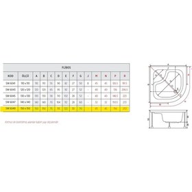 Resim Shower 150X150 Flıbos Oval Küvet 