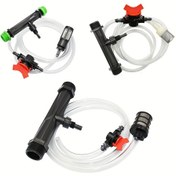 Resim Kolay Kurulum Venturi Gübre Enjektör Sistemi - 3/4" Hortum Uyumlu, Otomatik Besin Dağıtıcısı ile Emiş Tabanlı Akış Kontrolü ile Verimli Çiftlik ve Bahçe Sulama, Siyah, Sulama Sistemi Yükseltme|Verimli Gübre Karıştırma|Güvenli Bağlantı Sistemi 
