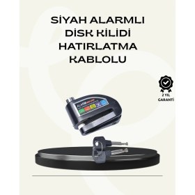 Resim Kuzgun Ticaret Çift Modlu 110DB Alarmlı Disk Kilidi Suya Dayanıklı - Lisinya 
