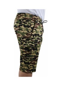 Resim Starbattal Büyük Beden Commando Camouflage Erkek Penye Şort 23606 Bej Erkek Bej 