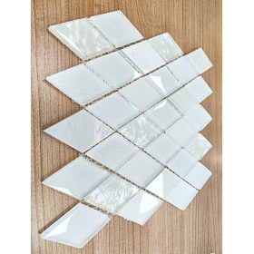 Resim Mutfak Tezgah Arası, Banyo, Sauna, Spa, Iç Mekan Kaplama ve Dekorasyon Uygulamaları Için, Beyaz, Sedefli Beyaz, Mat Beyaz, Mermer Mix. 25X28CM. Fileli Kristal Mozaik. ( 1 M2 Fiyatıdır ) 