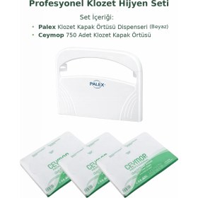 Resim Palex Klozet Kapak Örtüsü Dispenseri Beyaz+ 3 × 250 Adet Klozet Kapak Örtüsü Seti 