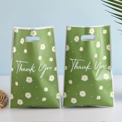 Resim 30/50 adet Küçük Papatya "Teşekkür" Hediye Poşetleri, Butik için Plastik Alışveriş Çantaları, Düğünler, Doğum Günü için Parti Favori Çantaları, Perakende için El Yapımı Zanaat Çantaları 