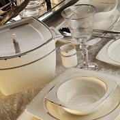 Resim Aryıldız Bone Square Platin 12 Kişilik 60 Parça Yemek Takımı 
