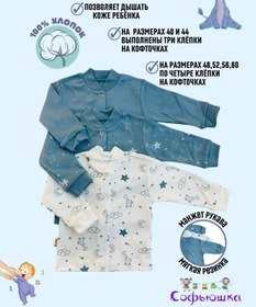 Resim Sof'uska Yenidoğan Bebekler İçin Hırka Bodyler 85539588 Safir-mavisi 