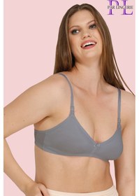 Resim Par Lingerie Hamile Emzirme Sütyeni Kapsız Gri 