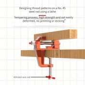 Resim Dayanıklı Manuel Tezgah Mengenesi - Vidalı Mekanizmalı, Kompakt Masa Mengenesi DIY, Atölye, Ev İçin - Güç Gerektirmez, Taşınabilir Metal İşleri, Ahşap İşleri, Tesisat için Sıkma Aleti - Başlangıç ve Profesyoneller İçin İdeal, Sağlam Tasarım, Dayanıklı Yapı, Profesyonel Zanaatkarlar 