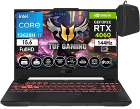 Resim Asus Tuf Gaming F15 FX507VV-LP242 13. Nesil Intel I7-13620H 16GB Ddr5 Ram 512GB SSD Freedos 15.6 Inç Fhd 144Hz 8GB\u002FRTX4060 140W Taşınabilir Bilgisayar FX507VV-LP24201+WEBLEGELSINÇANTA 