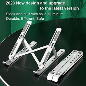 Resim SOLTECH Dizüstü Bilgisayar Standı, MacBook Dizüstü Bilgisayar Tutacağı, Ayarlanabilir Ergonomik Katlanabilir Taşınabilir Alüminyum Stand, MacBook iPad Tablet, Dizüstü Tablet e-Kitap Yükselticisi, 