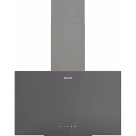 Resim Uğur Uad 6011 GA3D 60 cm Gri Cam Duvar Tipi Ankastre Davlumbaz Yüksek Emiş Gücü ve Dokunmatik Kontrol 