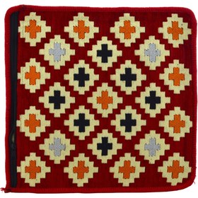 Resim HitDukkan Dekoratif Otantik Çift Taraflı Fermuarlı Kilim Şark Köşesi Minder Kılıfı (40cmx41cm) 