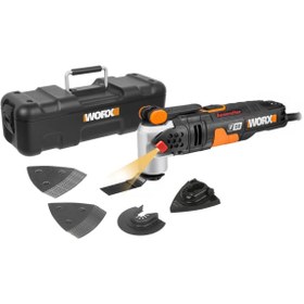 Resim Worx WX681 450Watt Profesyonel Çok Amaçlı Devir Ayarlı Kesme Raspalama ve Zımpara + 39 Adet Aksesuar 