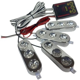 Resim Çakar Lamba 3x4 Led Kırmızı-kırmızı 12-24v / Lapa535-3 