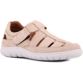Resim SailLakers - Bej Nubuk Cırtlı Erkek Sandalet 107-3113-79105 
