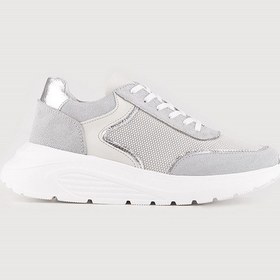 Resim Hakiki Deri Gri Kadın Spor Ayakkabı Gri 