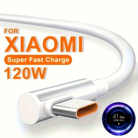 Resim 120W Veri Kablosu 6A için Xiaomi 14 Mobil Telefon Hızlı Şarj Redmi K60 Siyah Şark Oyun Bükülebilir Baş Tip-C Şarj Kablosu 