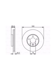 Resim Vw Transporter V 3.2 V6 2003-2015 Bosch Ön Fren Diski N11.6084 